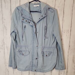 🥳Lydelle Cotton Chambray Utility Jacket Large